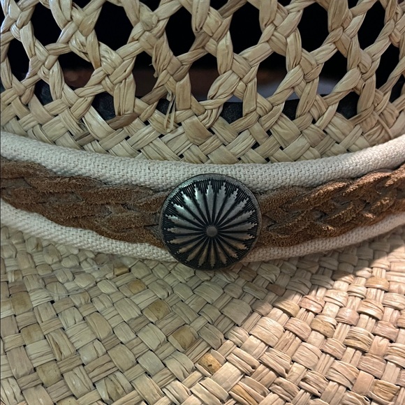Shady Brady hat Woven Straw Western Hat with Braided Leather Band - Picture 7 of 12